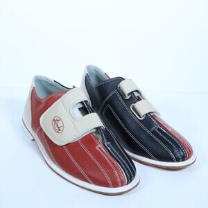 Linds Monarch Bowling Shoes Men Size 9-10 Leather Hook and Loop Sports 42.5